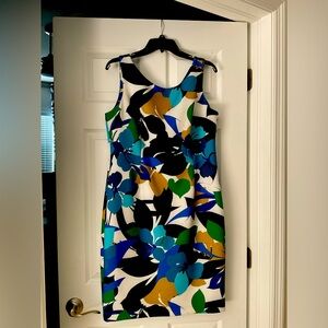 Calvin Klein Size 14 multi-colored print dress